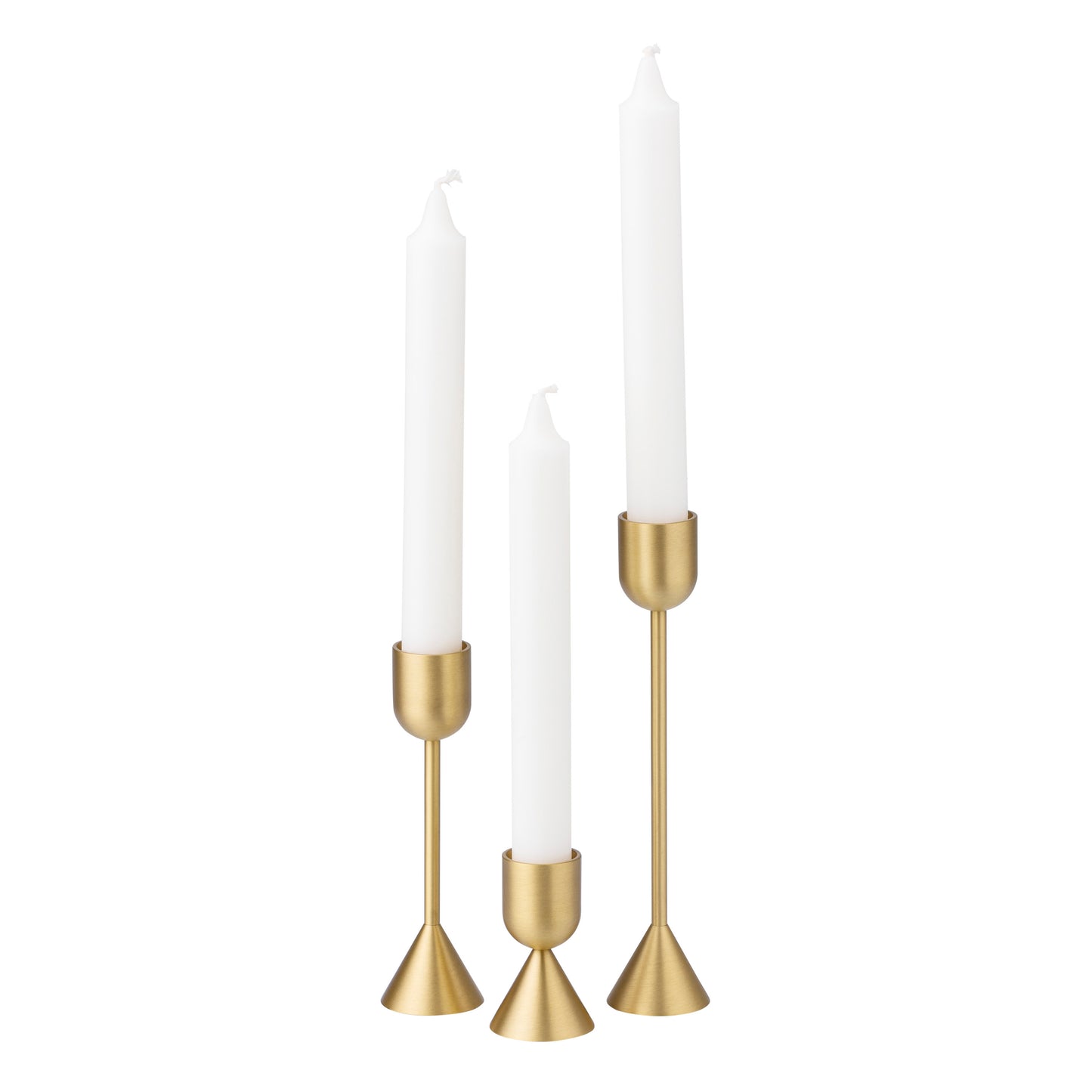 Trinity Gold Candlestick Holder Set