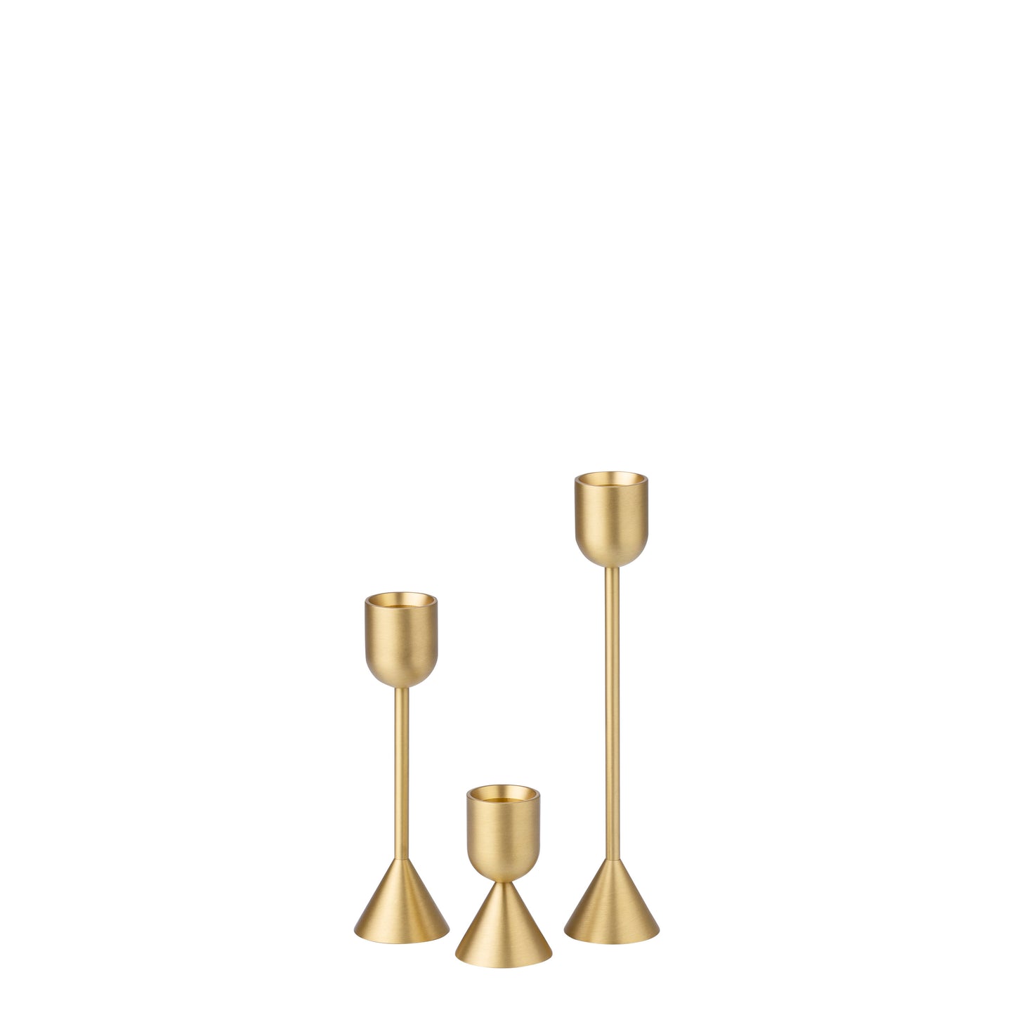 Trinity Gold Candlestick Holder Set